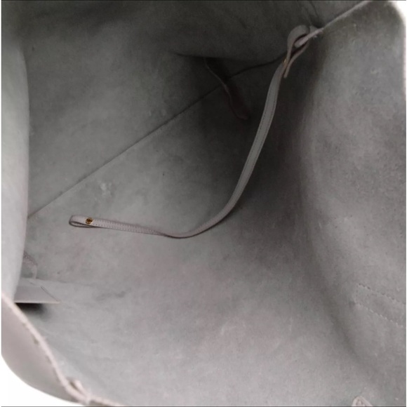 Pre-Owned YVES SAINT LAURENT Toy Supple Leather Shopping Tote Bag Gray - Picture 9 of 9